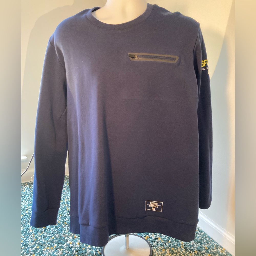 Reebok CrossFit Navy Blue Crewneck Sweater - 2XL